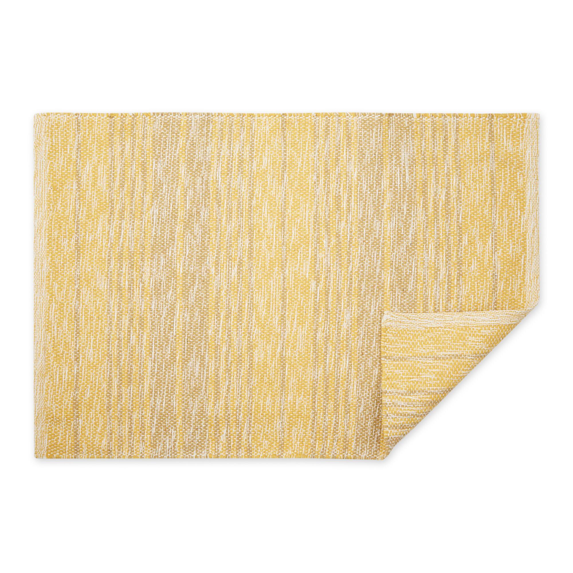DII® Variegated Stripe Handwoven Recycled Yarn Rug
